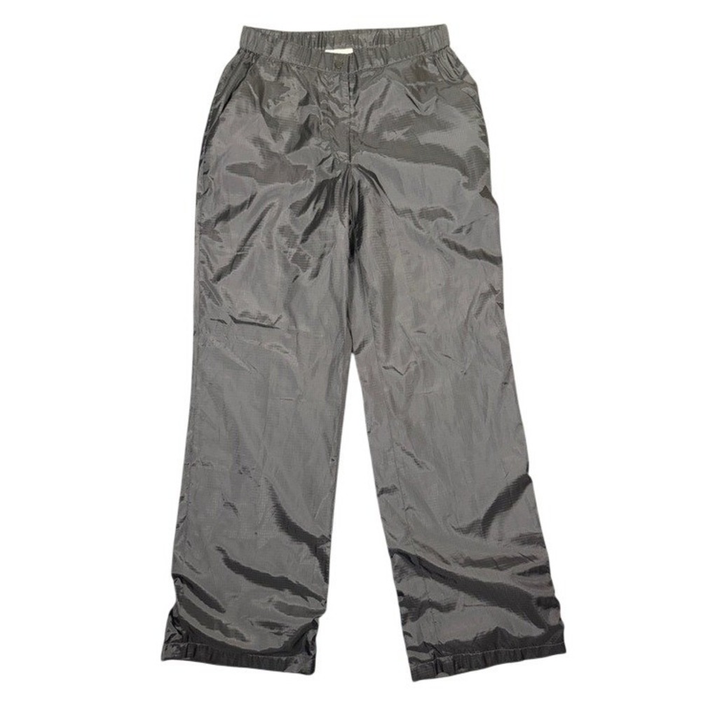 Neiman Marcus Exclusive Gray Ripstop Straight Leg Pants Women Small Cotton Lined